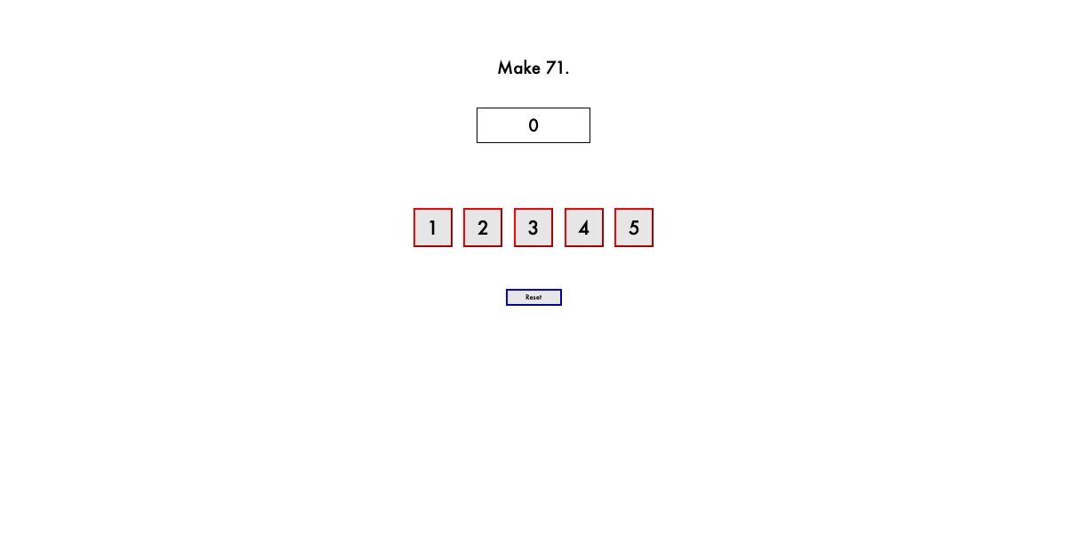 Make 71.