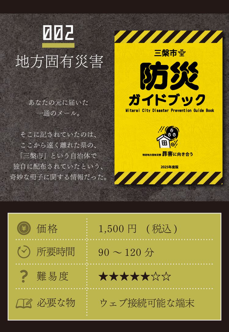 異変回遊 002 地方固有災害