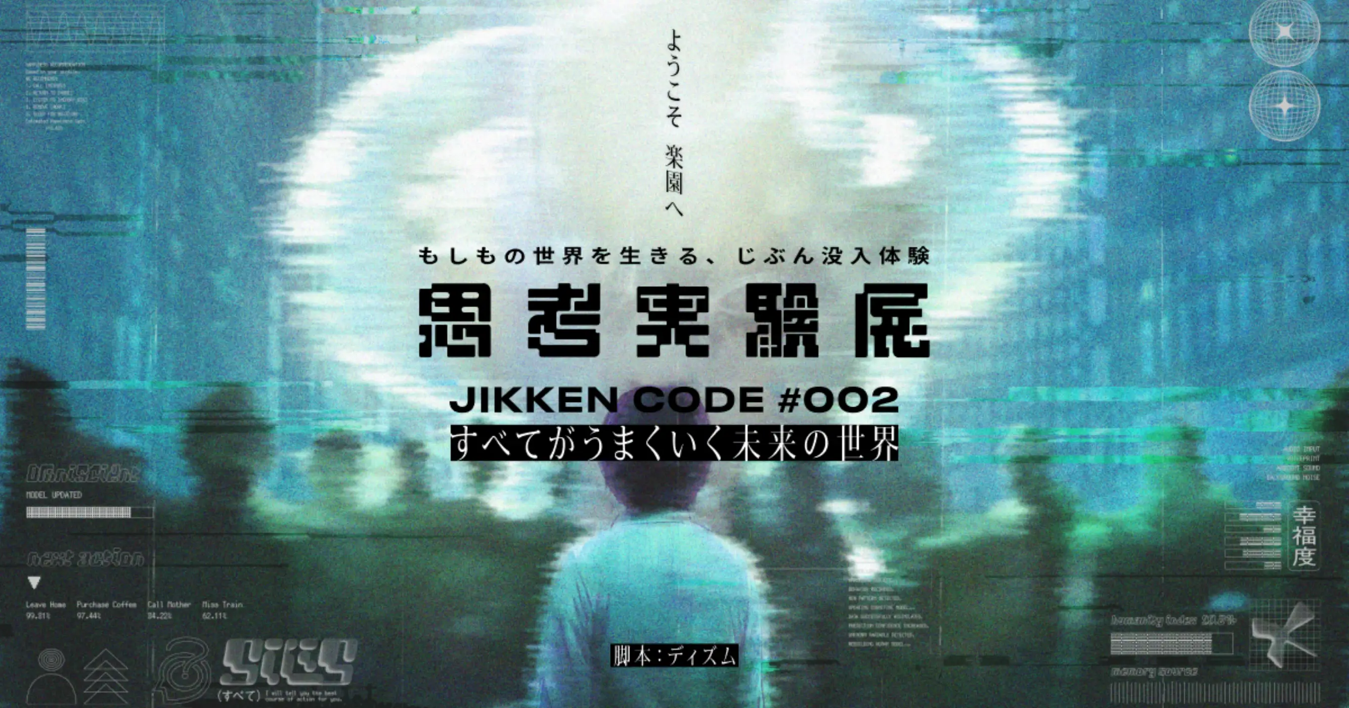 『思考実験展』JIKKEN CODE#002 ーすべてがうまくいく未来の世界ー