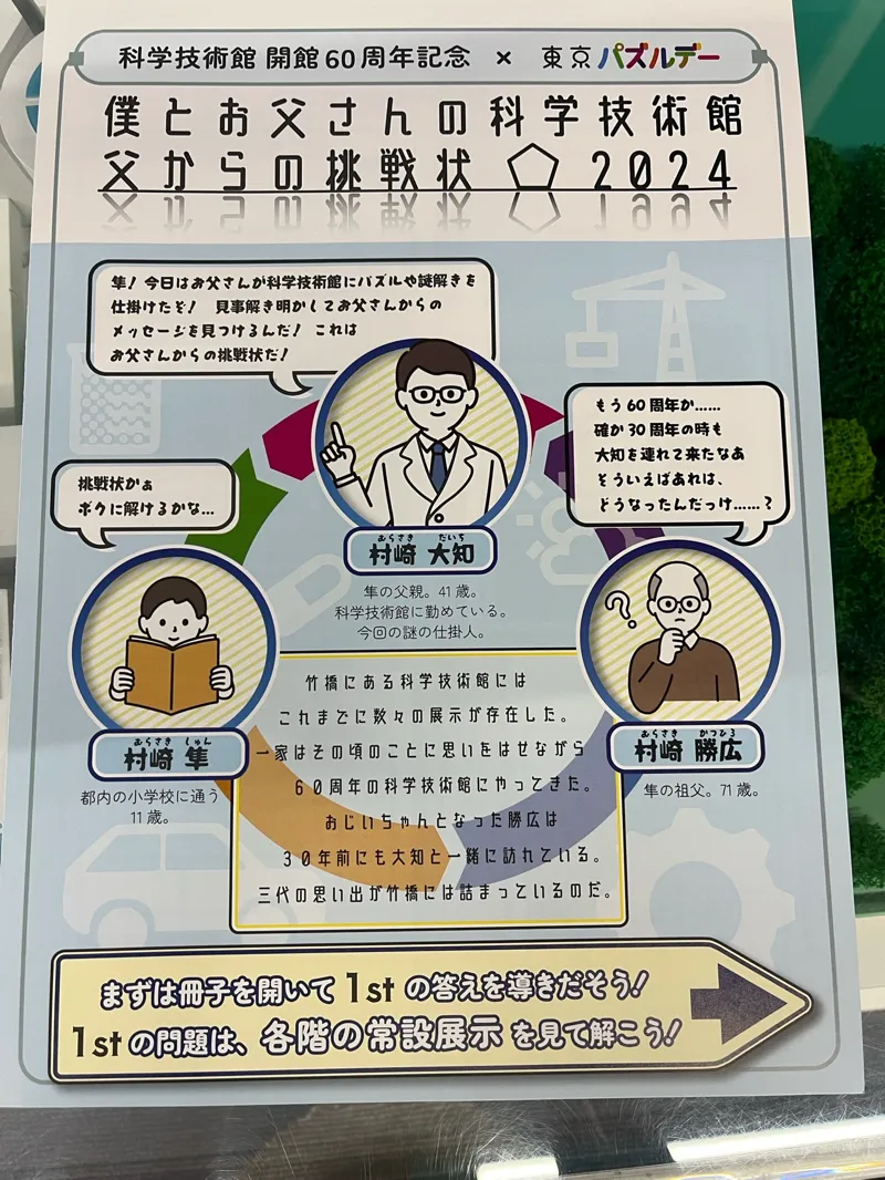めいさんが投稿した「科学技術館 開館60周年記念 謎解き「僕とお父さんの科学技術館 父からの挑戦状」」のナゾ活写真 2枚目