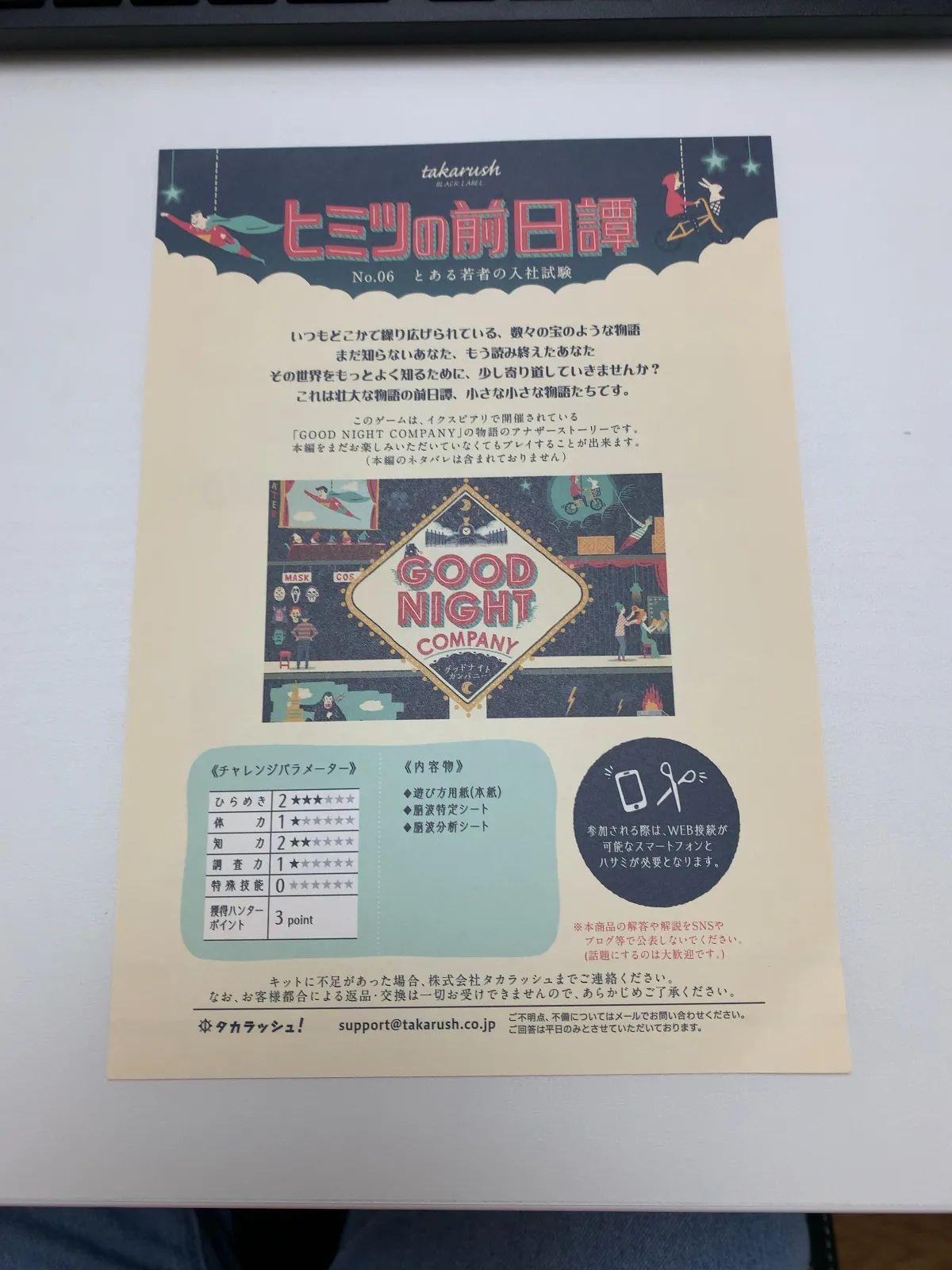 ヒミツの前日譚No.06とある若者の入社試験のナゾ活写真