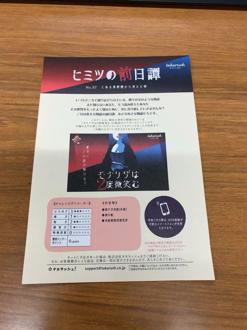 ヒミツの前日譚No.07　とある美術館から消えた物のナゾ活写真