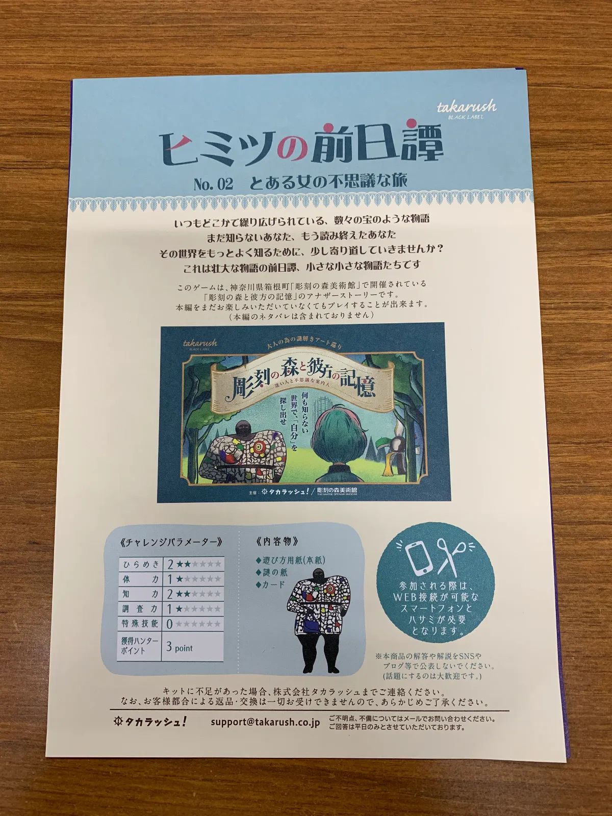 ヒミツの前日譚No.02 とある女の不思議な旅のナゾ活写真